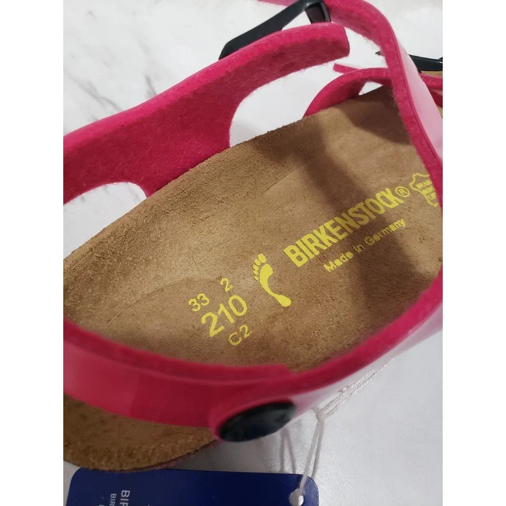 NEW NO BOX SZ 2 / 33 Birkenstock Taormina Kid Pink Birko-Flor Sandals Narrow Fit